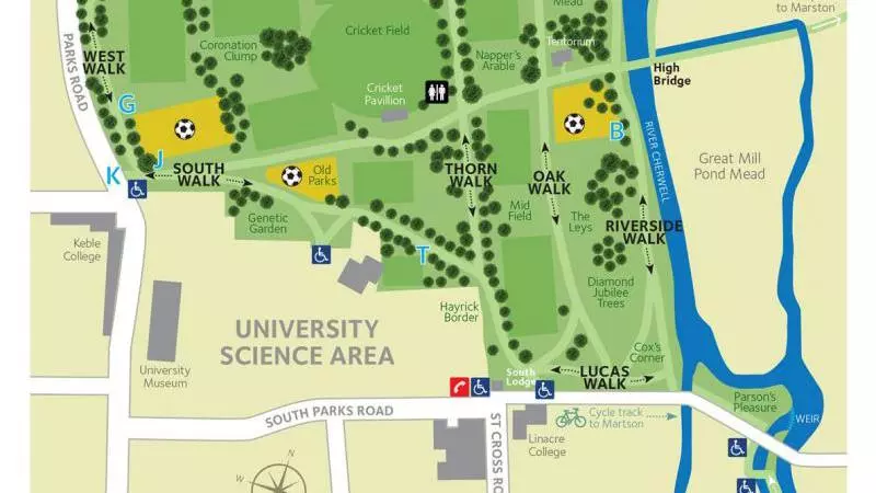 University Parks Map