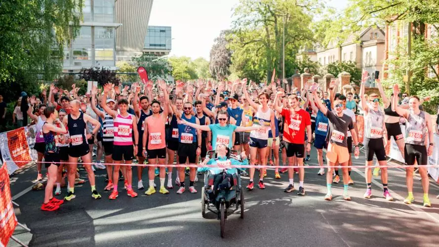 Runners line up for the Bidwell 10K in aid of Muscular Dystrophy UK