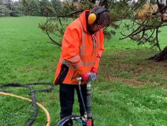 Arboricultural supervisor Richard Haley using Vogt Geo Injector Pro