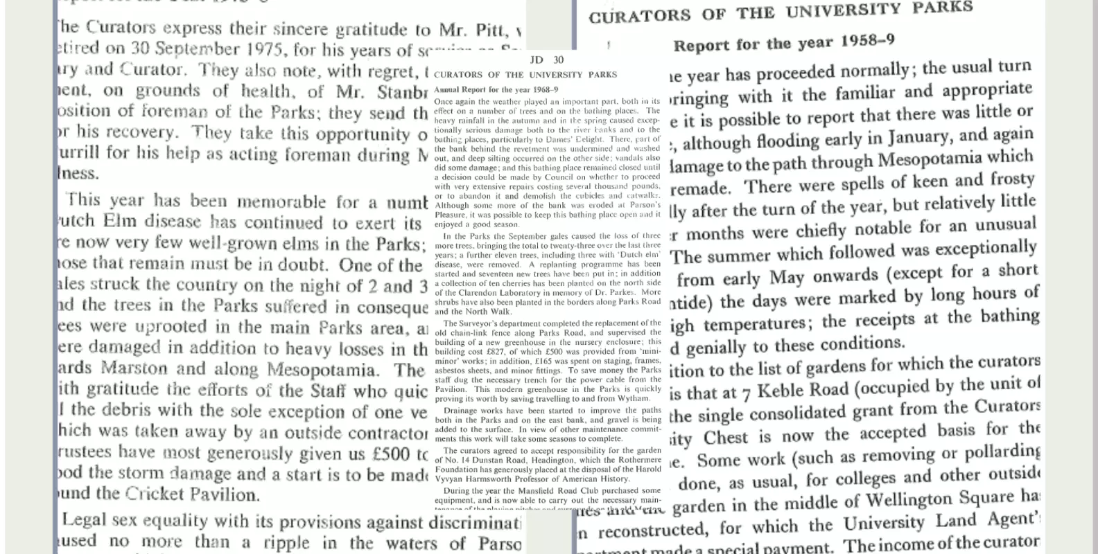 historic curators reports